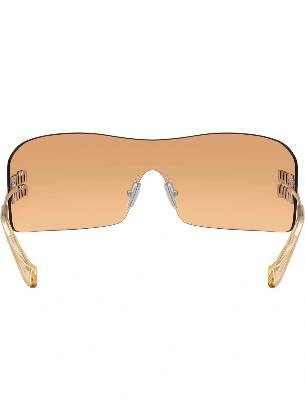 New Miu Miu MUB53S 1BC80Y Orange Mirror Sunglasses Authentic - Picture 7 of 8